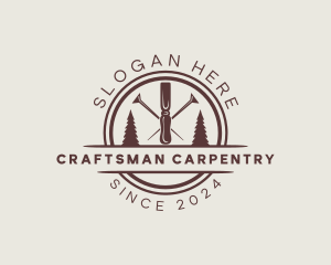 Carpenter Woodwork Chisel logo design