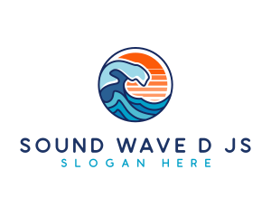 Ocean Surf Waves logo design