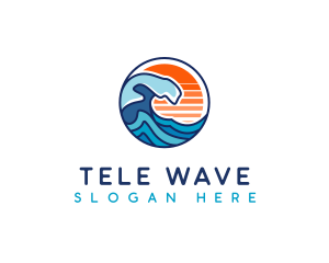 Ocean Surf Waves logo design