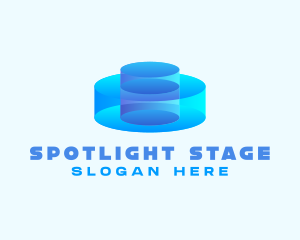 3D Stage Platform logo design