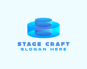 3D Stage Platform logo design