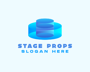 3D Stage Platform logo design