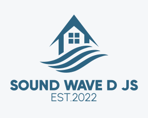 Beachside Hotel Wave  logo design