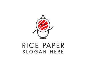 Sushi Robot Cartoon  logo design