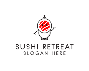 Sushi Robot Cartoon  logo design