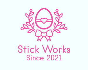 Pink Egg Decor logo design