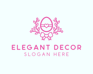 Pink Egg Decor logo design