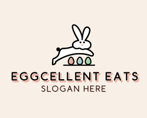 Egg Easter Bunny logo