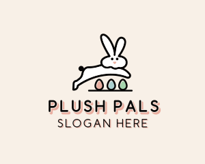 Egg Easter Bunny logo design