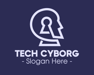 Cyborg Keyhole Head logo