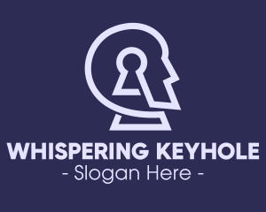 Cyborg Keyhole Head logo design