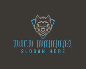 Shield Wild Wolf logo design