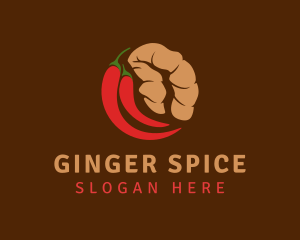 Ginger & Chili Ingredients logo design