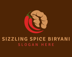 Ginger & Chili Ingredients logo design