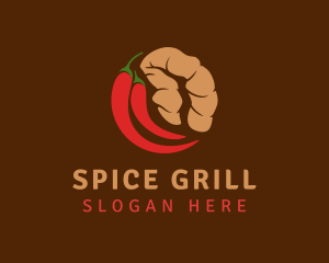 Ginger & Chili Ingredients logo design