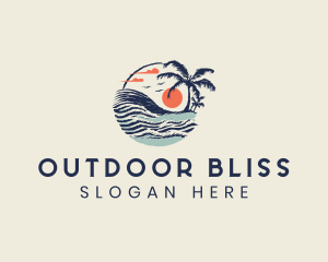 Sunset Beach Resort logo design