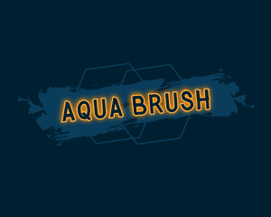 Glowing Brush Painting Business logo design