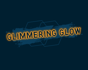 Glowing Brush Painting Business logo design