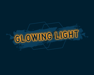 Glowing Brush Painting Business logo design