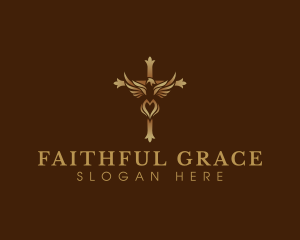 Catholic Faith Cross logo design