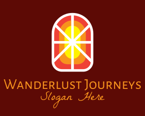 Orange Stained Glass Window logo