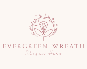 Natural Diamond Wreath logo design