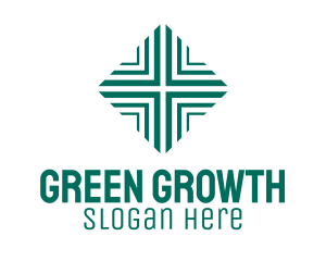 Green Medical Cross logo design