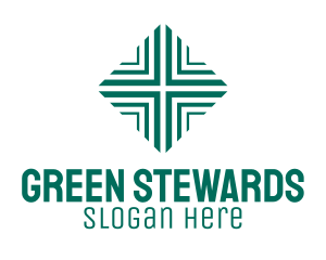 Green Medical Cross logo design