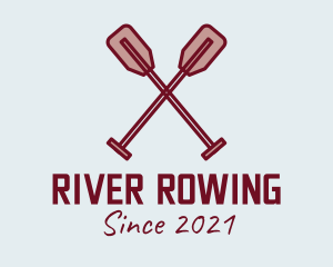 Canoe Rowing Paddle  logo