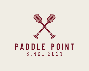 Canoe Rowing Paddle  logo design