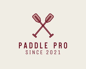 Canoe Rowing Paddle  logo design