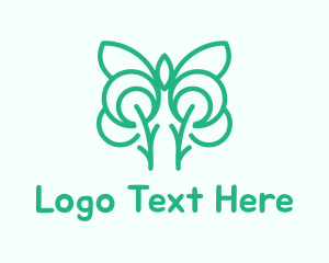 Symmetrical Herbal Plant  logo