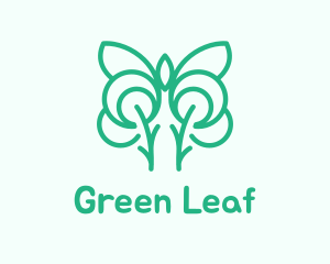 Symmetrical Herbal Plant  logo design