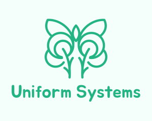 Symmetrical Herbal Plant  logo