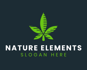 Green Natural Cannabis logo design