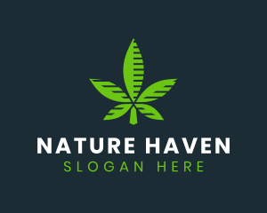 Green Natural Cannabis logo design