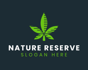 Green Natural Cannabis logo design