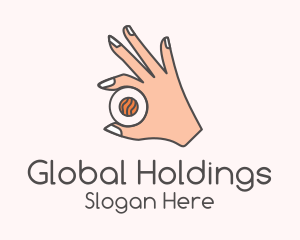 Hand Holding Sushi  logo