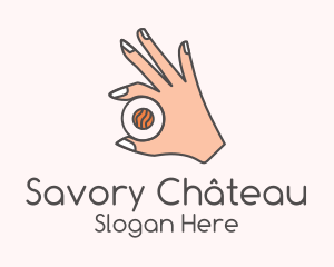 Hand Holding Sushi  logo design