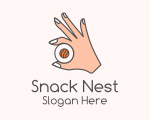 Hand Holding Sushi  logo design