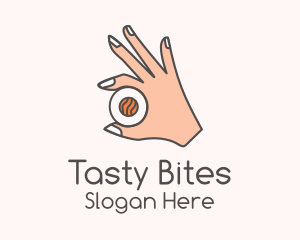 Hand Holding Sushi  logo