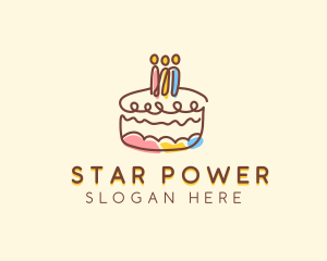 Birthday Cake Dessert logo design