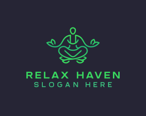 Meditate Yoga Relaxation logo design