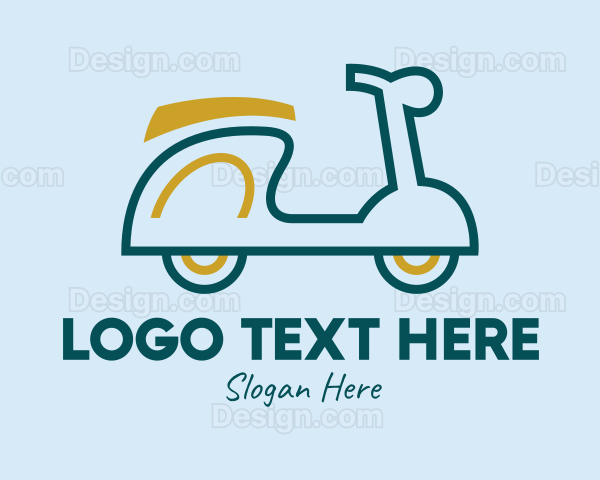 Moped Scooter Vehicle Logo