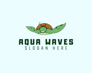 Happy Swimming Turtle logo