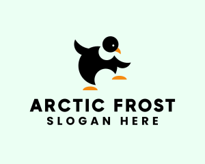 Penguin Dancing Animal logo