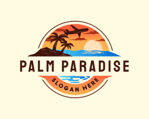 Palm Tree Resort Getaway logo design