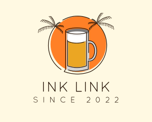 Tropical Tiki Beer Mug logo design