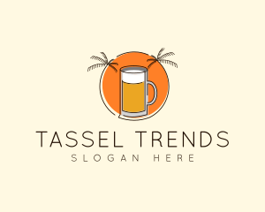 Tropical Tiki Beer Mug logo design