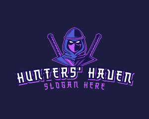 Katana Hunter Ninja logo design